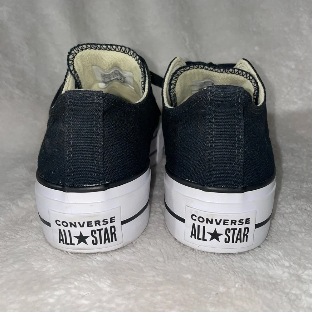 Black Platform Converse Shoes size 7 - Picture 6 of 9